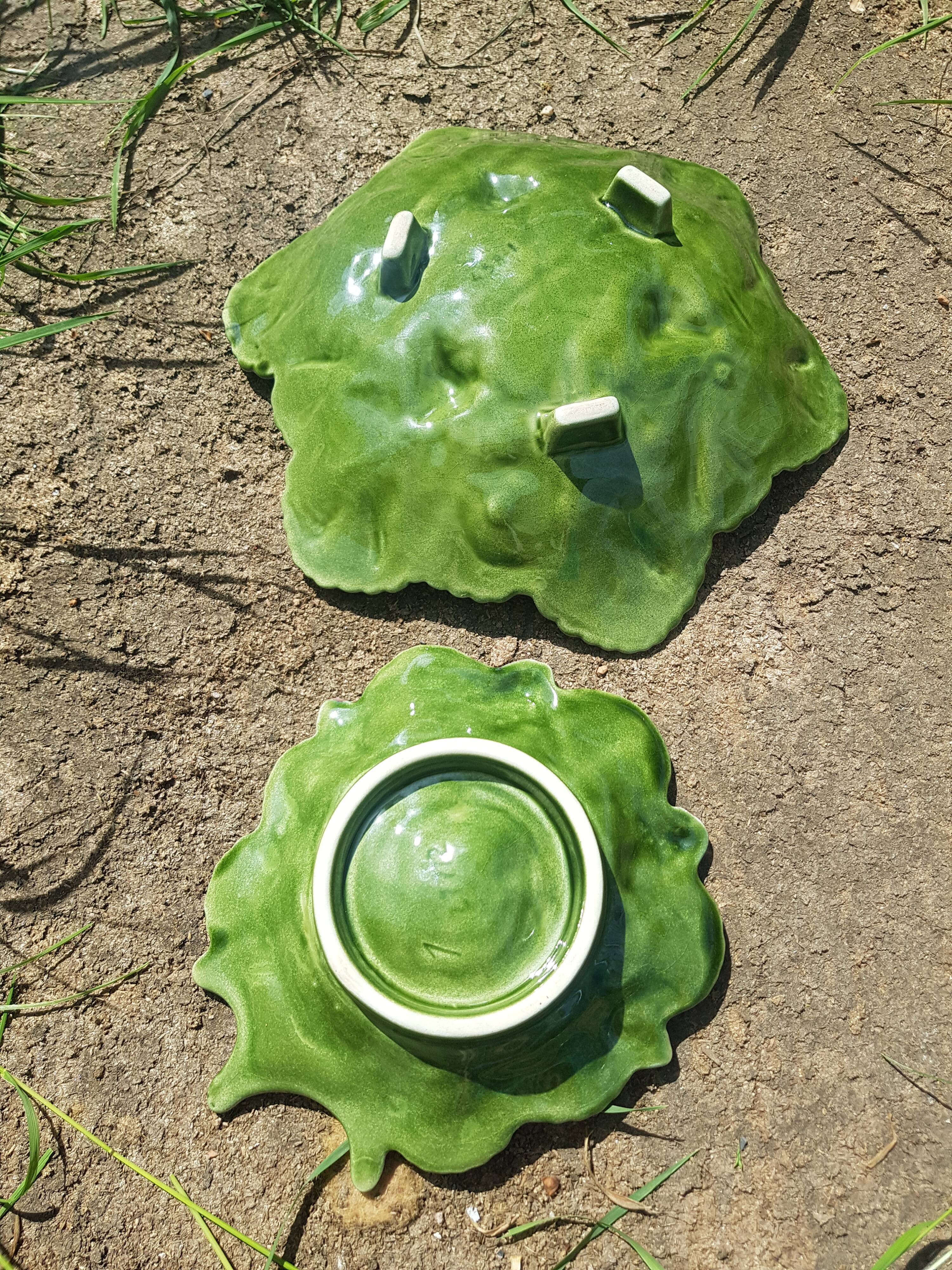 Set of two dishes slurry decoration of strawberries.