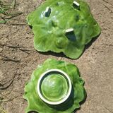 Set of two dishes slurry decoration of strawberries.