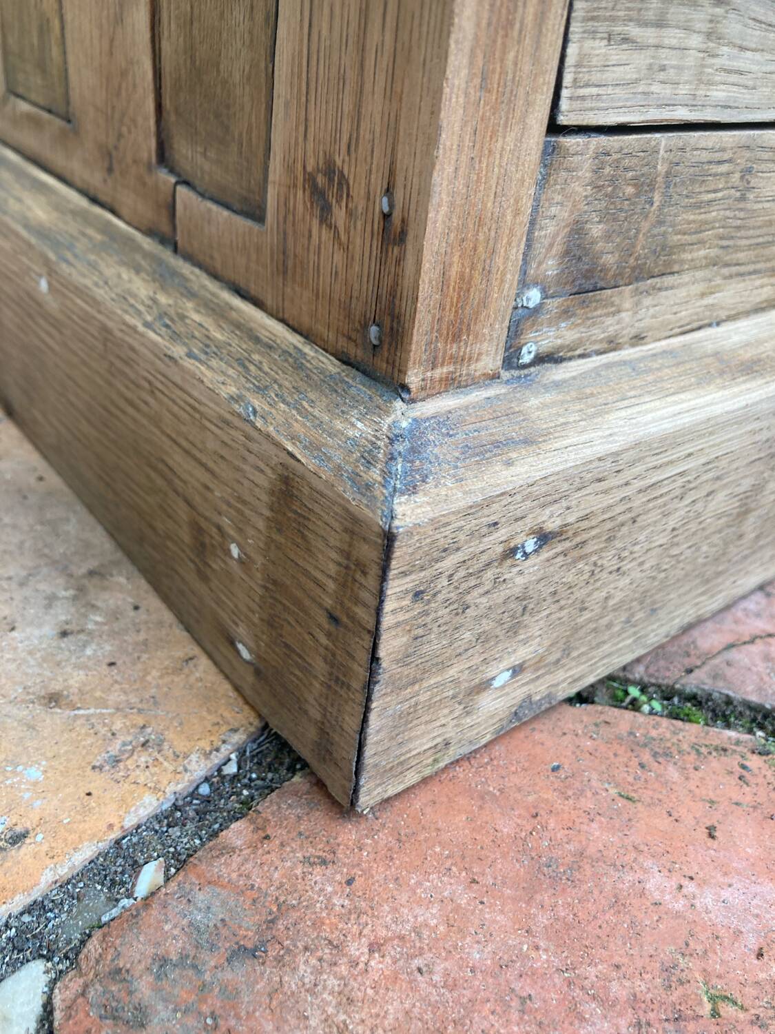 Antique furniture - solid oak shelf