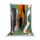 Tapis marocain vert en laine tissé à la main - tapis fait main - 256 x 150