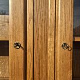 Display cabinet, solid oak, 1970s.
