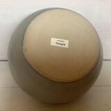 Grey blue ceramic round vase