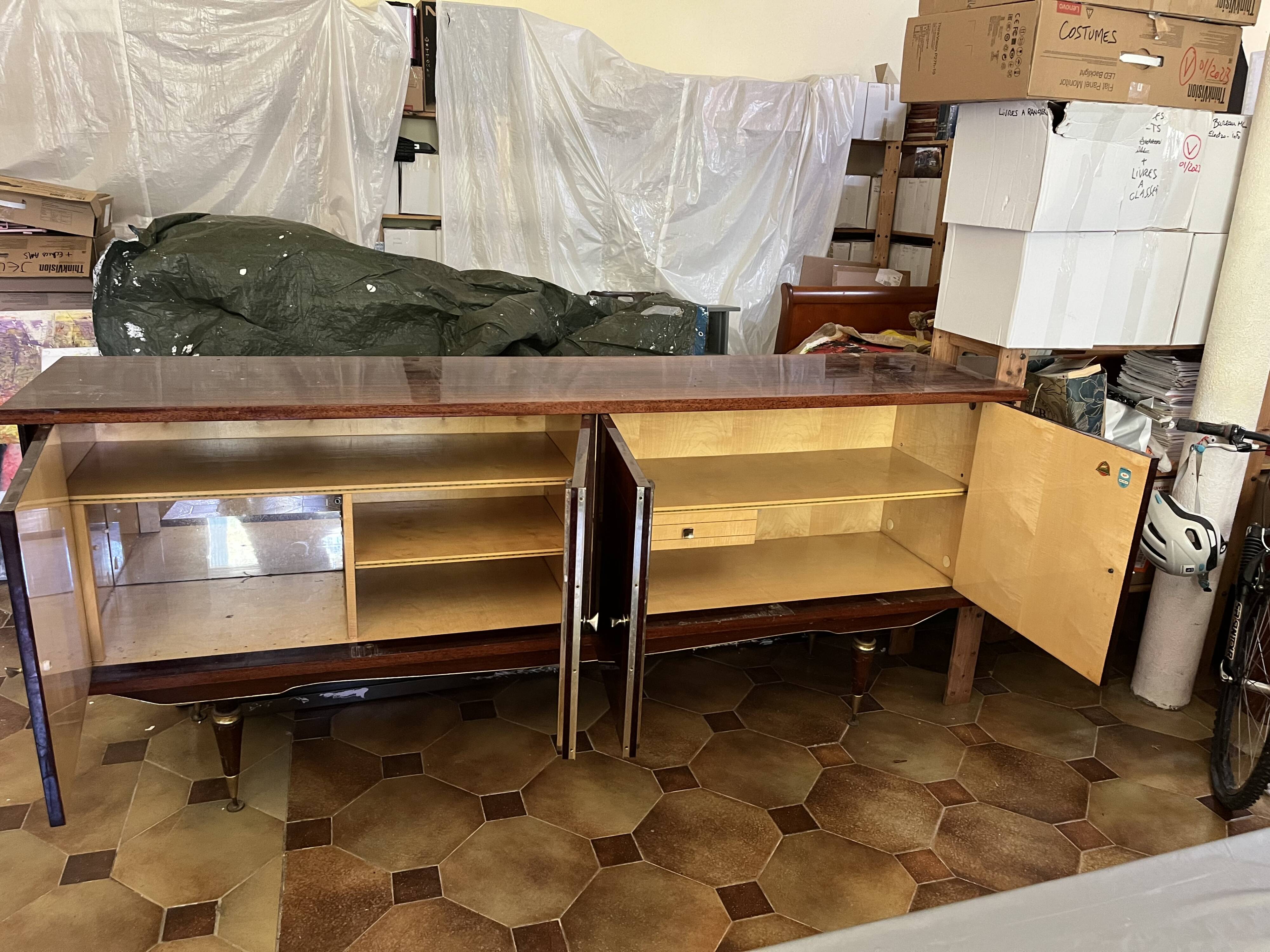 Lacquered wooden sideboard NF Meuble Seguin