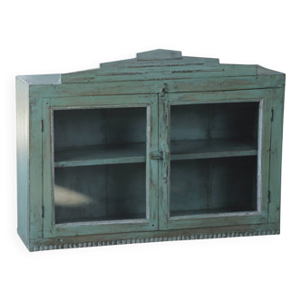 Old teak display case (blue original patina)