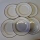 Set of 6 flat plates from Guy Degrène model "Galon Platine" in BE.