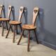 Vintage brutalist heart shaped chairs, 1960s