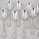 Christofle Albi, 10 tea, coffee, dessert spoons, 13.5 cm, in silver-plated metal.