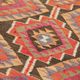 Turkish Handwoven Vintage Herki Kilim 90 cm x 347 cm