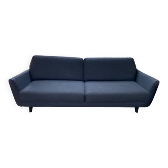 Sofa of the brand SITS - 3 places each - Flannel of blue gray wool