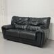 Anthracite grey leather sofa — Italian postmodern design