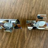 Pair of vintage chrome wall lights, circa 70's