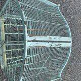 Old wooden and metal birdcage