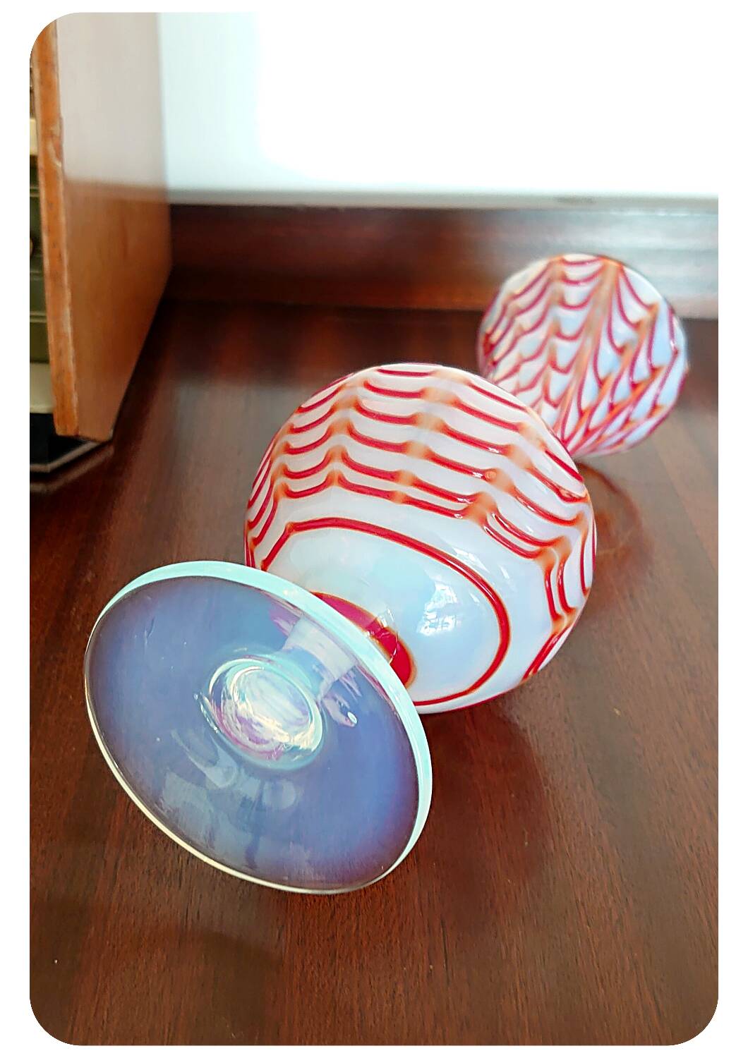 Vase Opaline Vintage de Style Murano