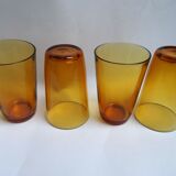 4 Vereco amber glasses