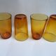 4 verres Vereco ambrés