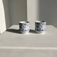 Set of 2 Scandinavian liqueur glasses or cups
