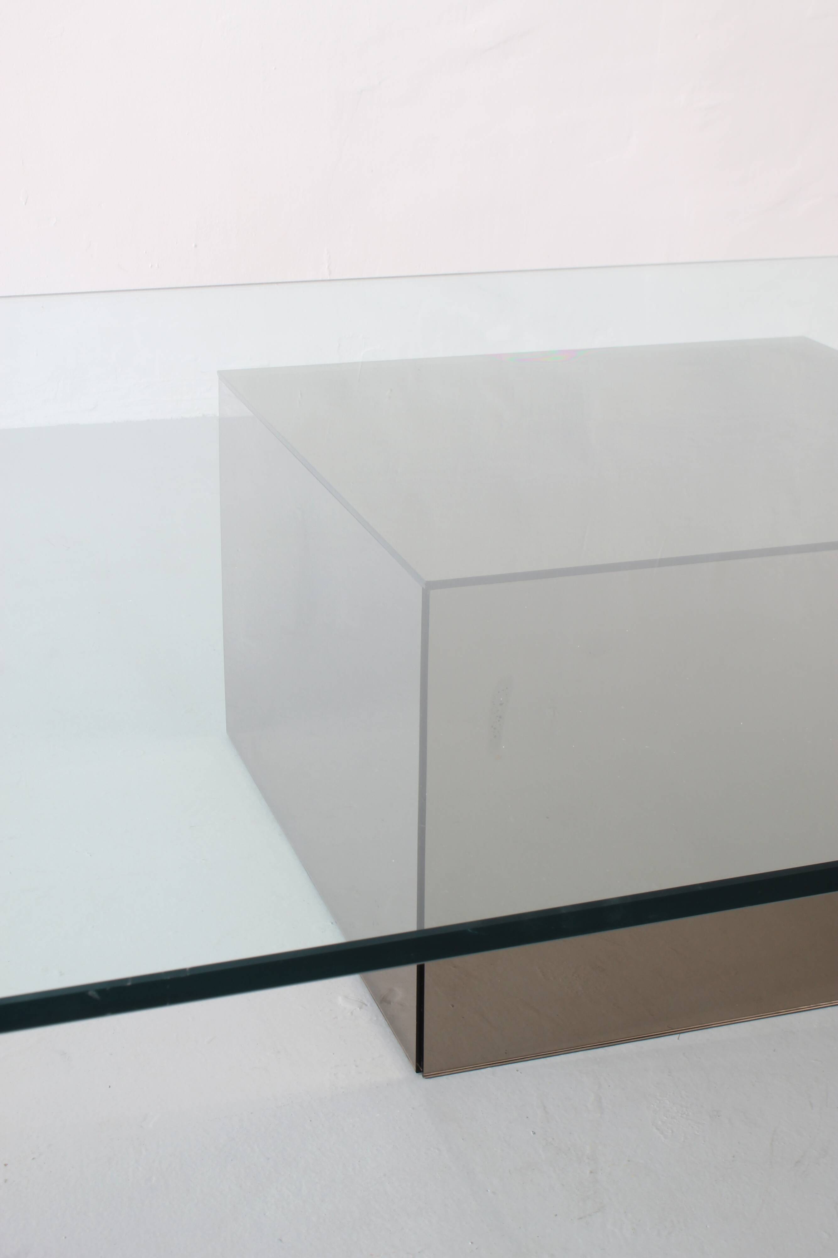 "Block" coffee table by Nanda Vigo for Acerbis