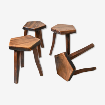 Set of 4 brutalist stools