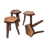 Set of 4 brutalist stools