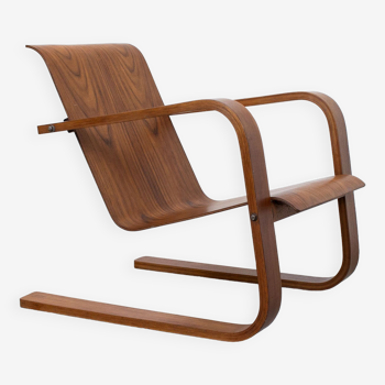 1930s modernist cantilever plywood armchair