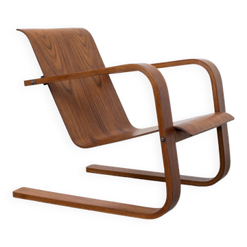 1930s modernist cantilever plywood armchair