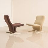 Pair of F780 "Concorde" armchairs by Pierre Paulin for Artifort 80's