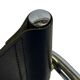 Vintage Black Leather & Chrome Italian Modern Barstools Set