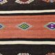 Light Red & Dark Brown Striped Kilim Rug, 168x264Cm