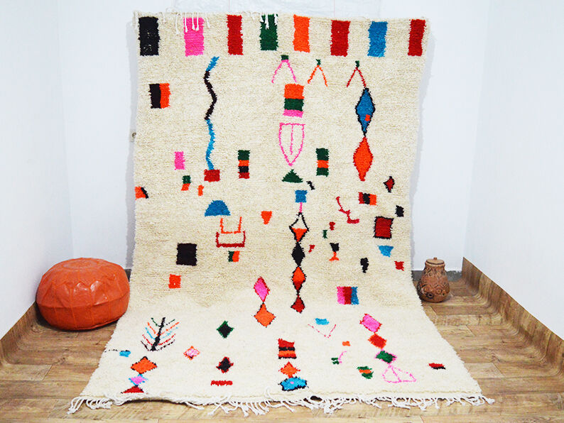 Handmade moroccan berber carpet 309 x 196 cm