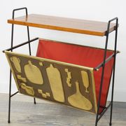 Sofa tip in teak, copper and metal 50s