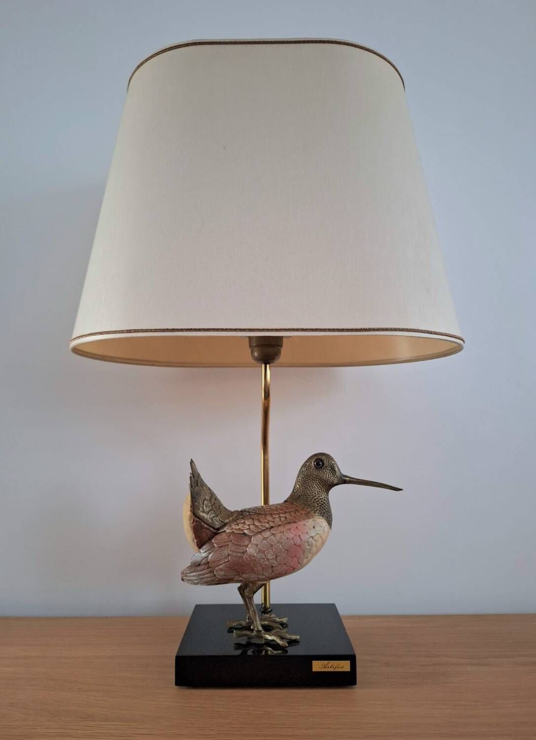 Vintage woodcock lamp by Elli Malevolti for Artiflex, designer lighting