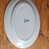 Oval serving dish in iron earth