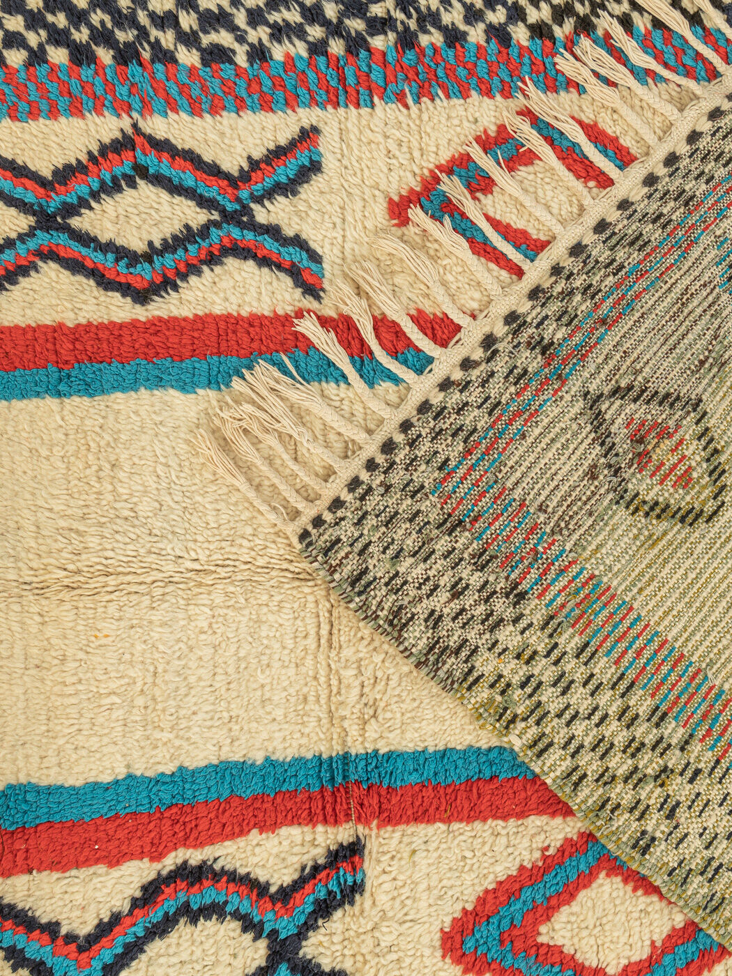 Vintage azilal, berber rug, 123 x 295