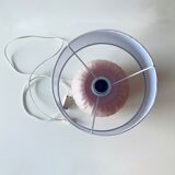 Lampe art déco en verre rose poudré