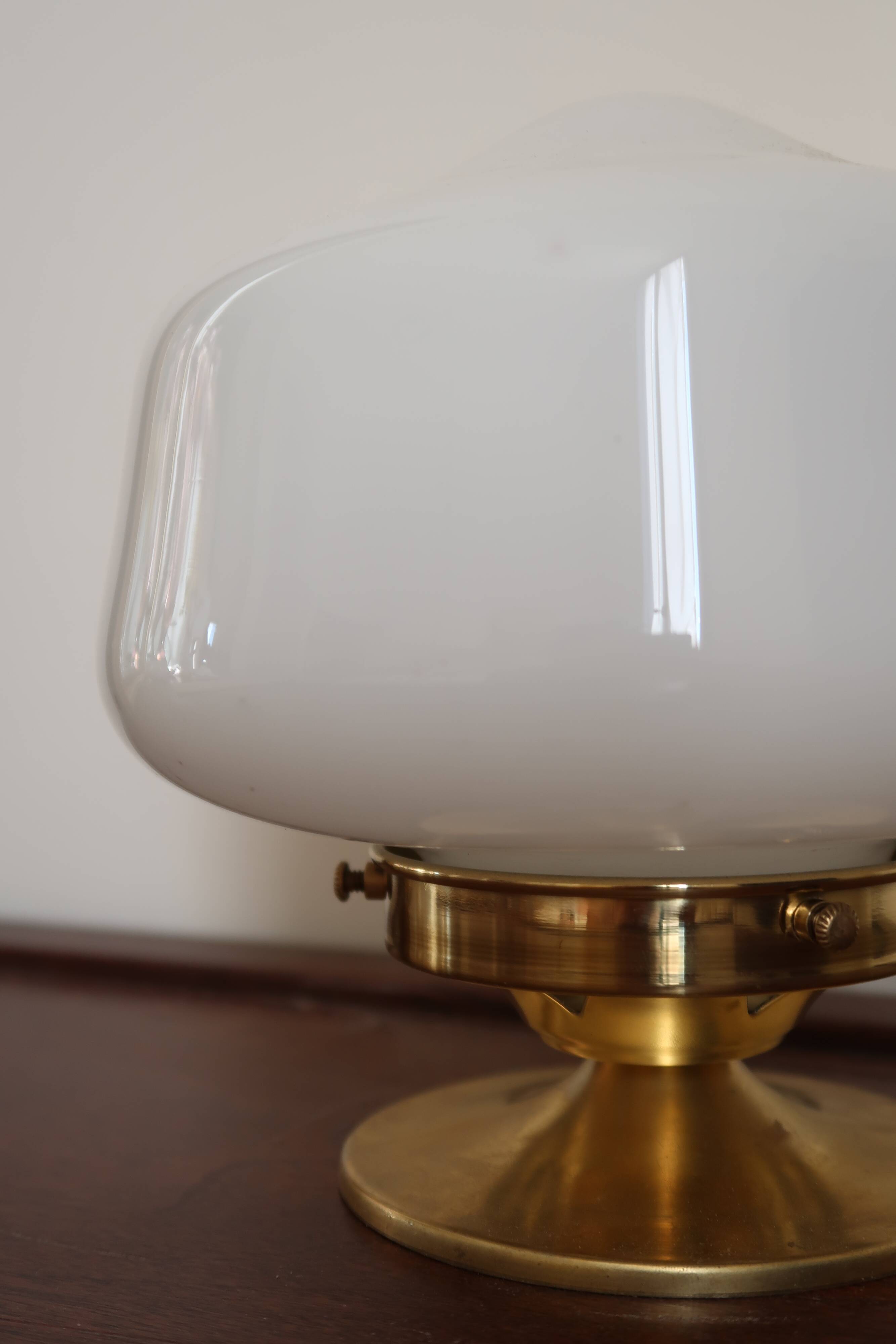 Opal globe installation lamp