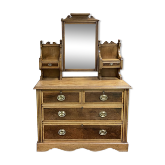 English dressing table in ash - late 19th century