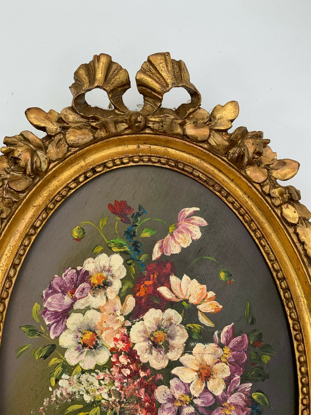 Lot miniature paintings floral decoration 1920