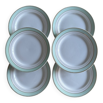 lot de 6 assiettes à dessert vintage