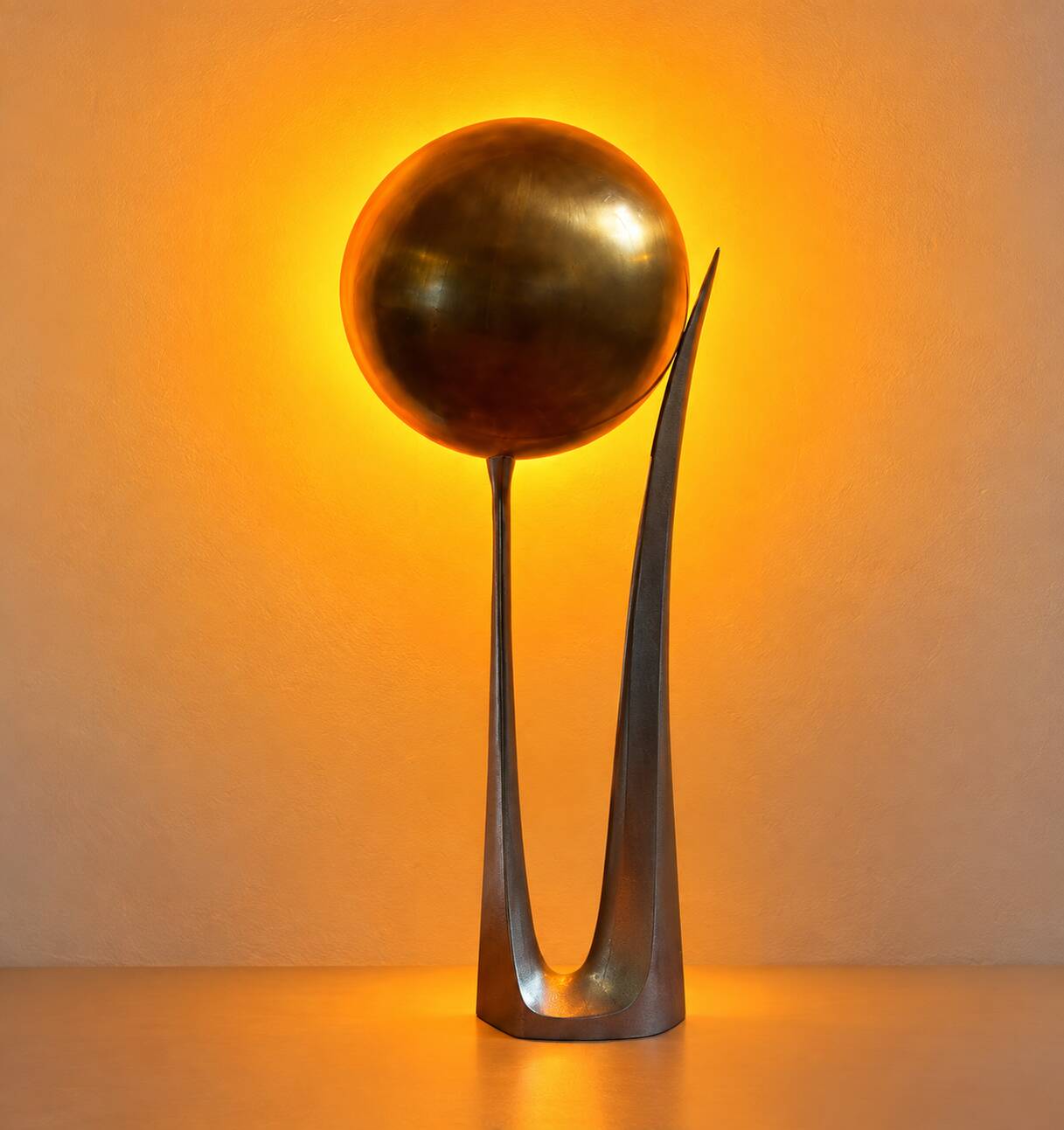 Rare "Moon" lamp – Jacques Charles for Maison Charles – circa 1970