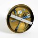 80s Post-Modern Ceiling Lamp by Schmidt Leuchtenfabrik, in brass and chrome