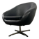 Vintage black armchair / lounge chair / 'Folke Jansson' armchair