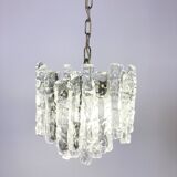 Ice crystal pendant light by Kalmar, 1960s