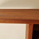 1950s mahogany wood wall shelf