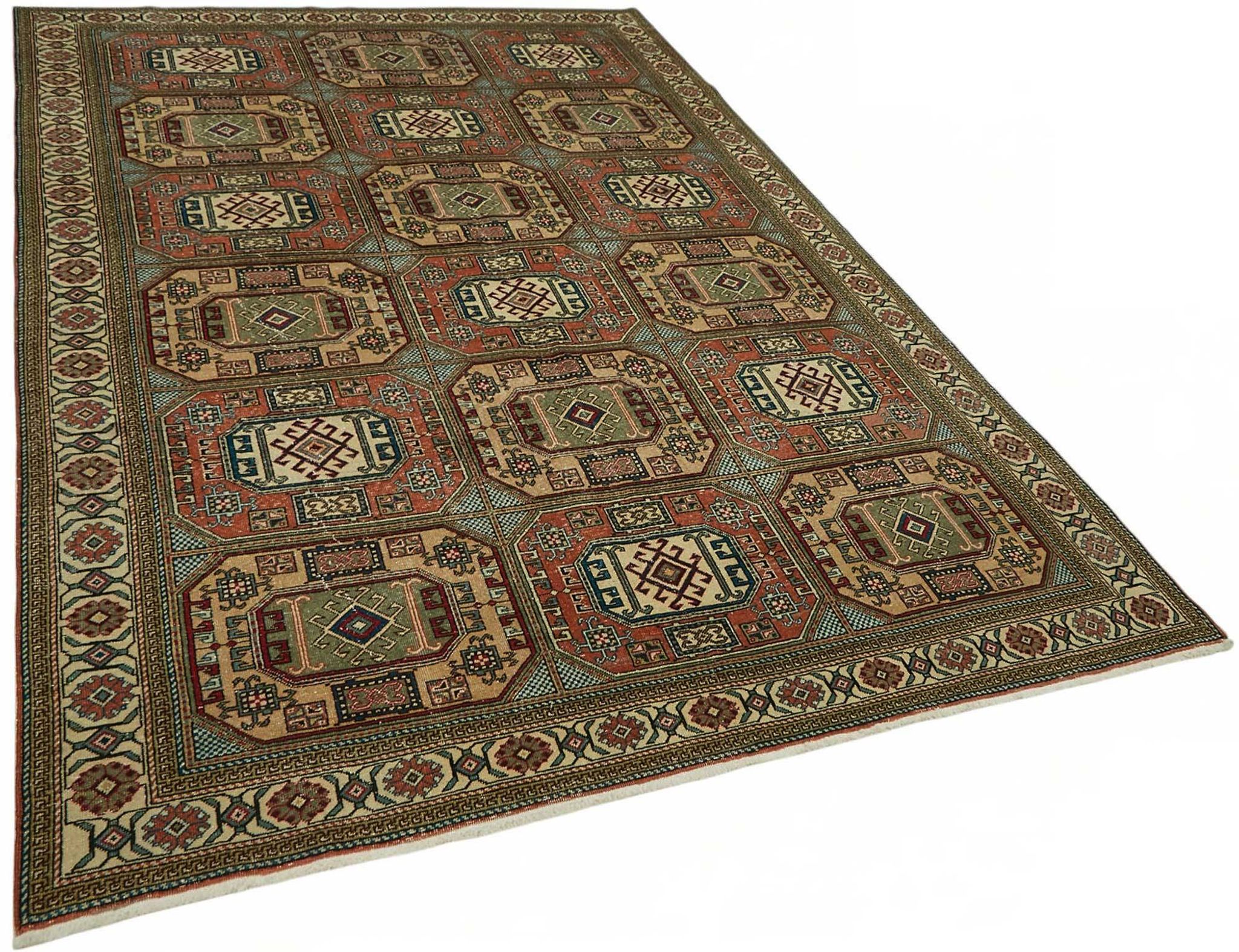 Tapis vintage en laine turque Kayseri 195 cm x 295 cm