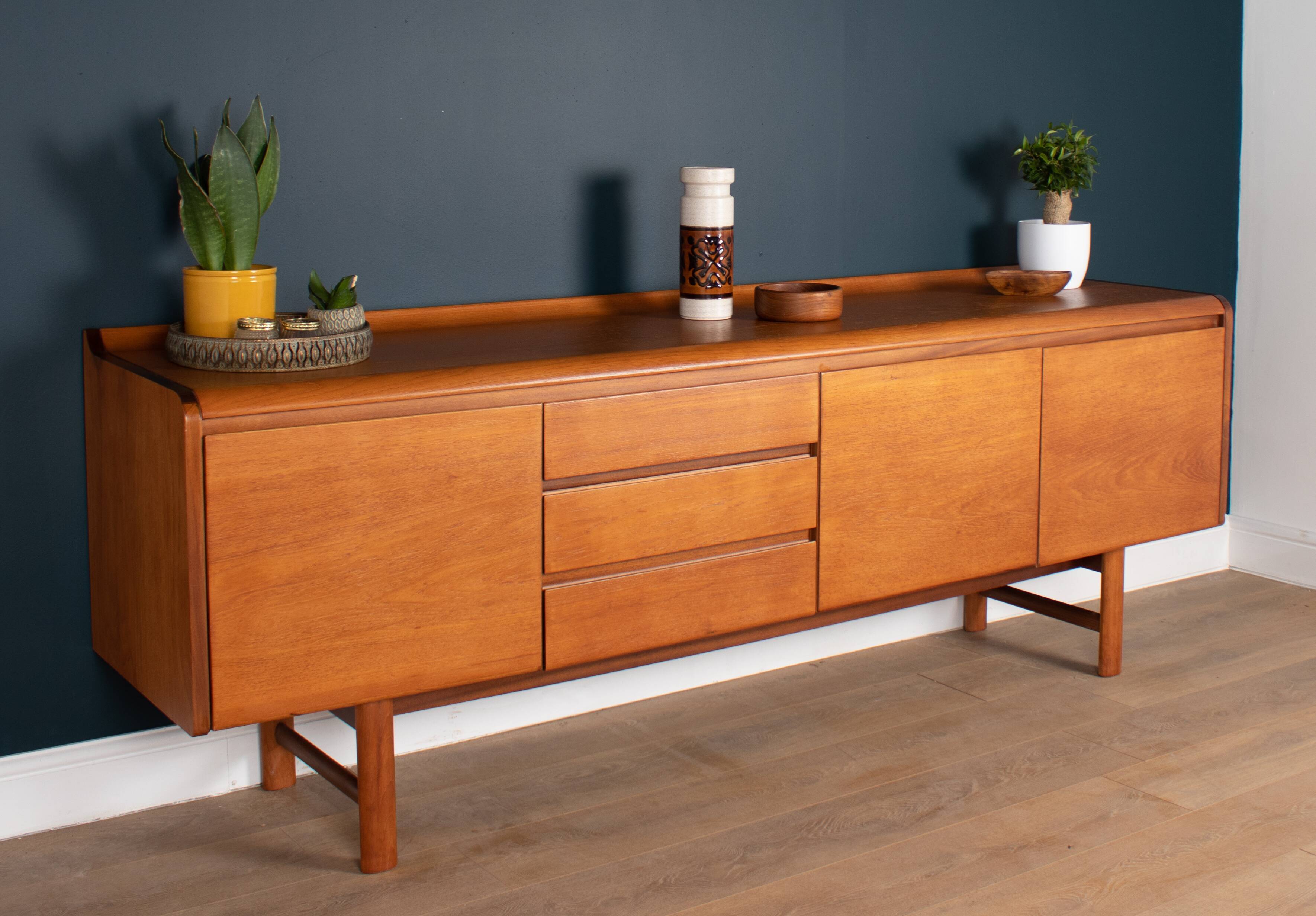 Restored Teak Retro 1960s Long White & Newton Petersfield Sideboard