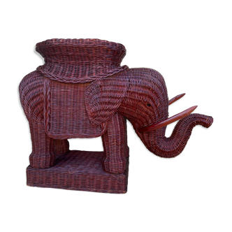 End of rattan elephant sofa