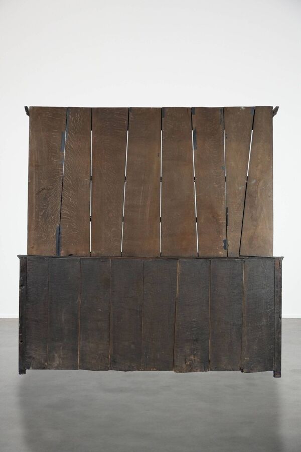 Grand cabinet de cuisine / commode en chêne antique anglais du XVIIIe siècle.