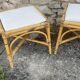 4 tabourets vintage bambou et rotin – années 60/70