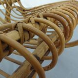 Mid-Century Italian Bamboo Rocking Chair, 1950s