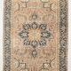 Vintage Cream & Navy Blue Persian Rug, 213x298Cm